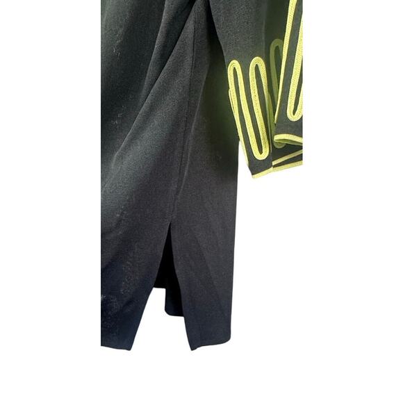 Ming Wang XL Black Lime Green Open Front Jacket Top w/ Hook Closure - Picture 3 of 8